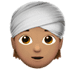 👳🏽 person wearing turban: medium skin tone display on Apple